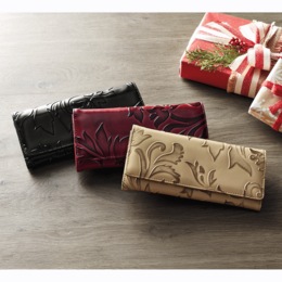 Embossed Leather Wallet, , large