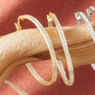 Diamond Round Hoops, , large