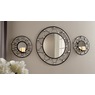 Round Gem Mirrored Sconce, , large