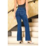 Emme Studded and Embroidered Bootcut Jean in Stretch Denim, , large
