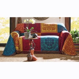 Moroccan-Style Tapestry Furniture Throw, , large