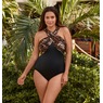 Crossover Leopard-Print Tank Swimsuit, , large