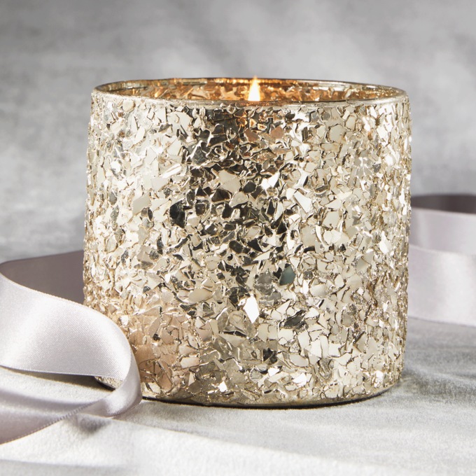 Gold Mercury Glass Votive Holder, , large