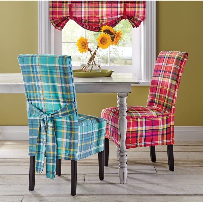 Madras Dining Chair Cover Midnight Velvet