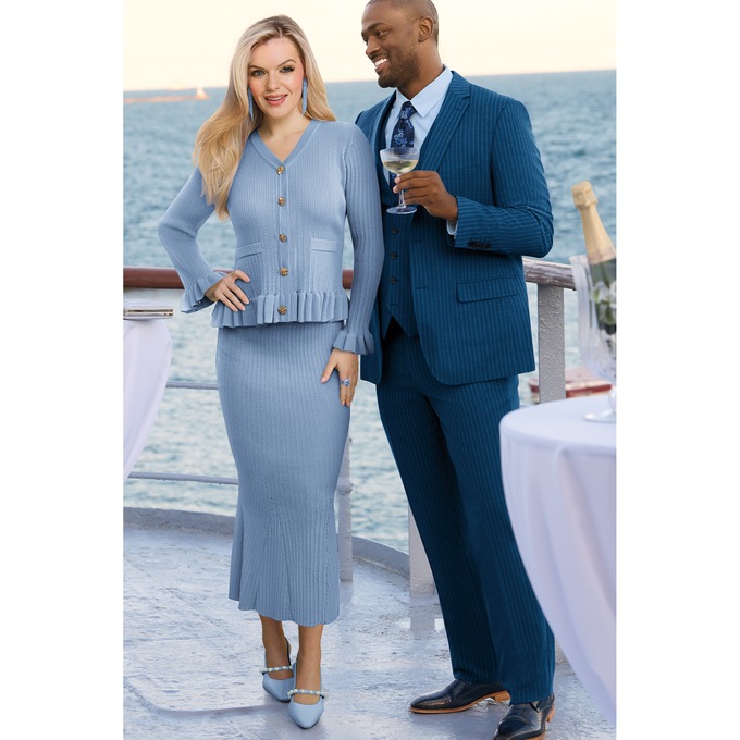 Calla Sweater Skirt Suit, , large