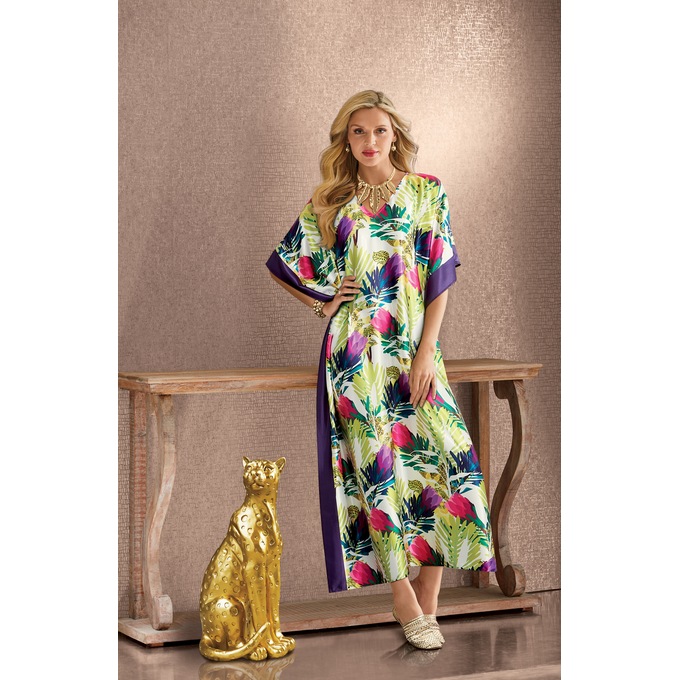 Fresh Blooms Floral Caftan, , large