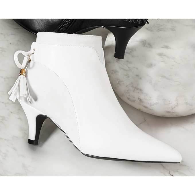Tassel Trim Bootie for Women with 2.5" Heel and Memory Foam, , large