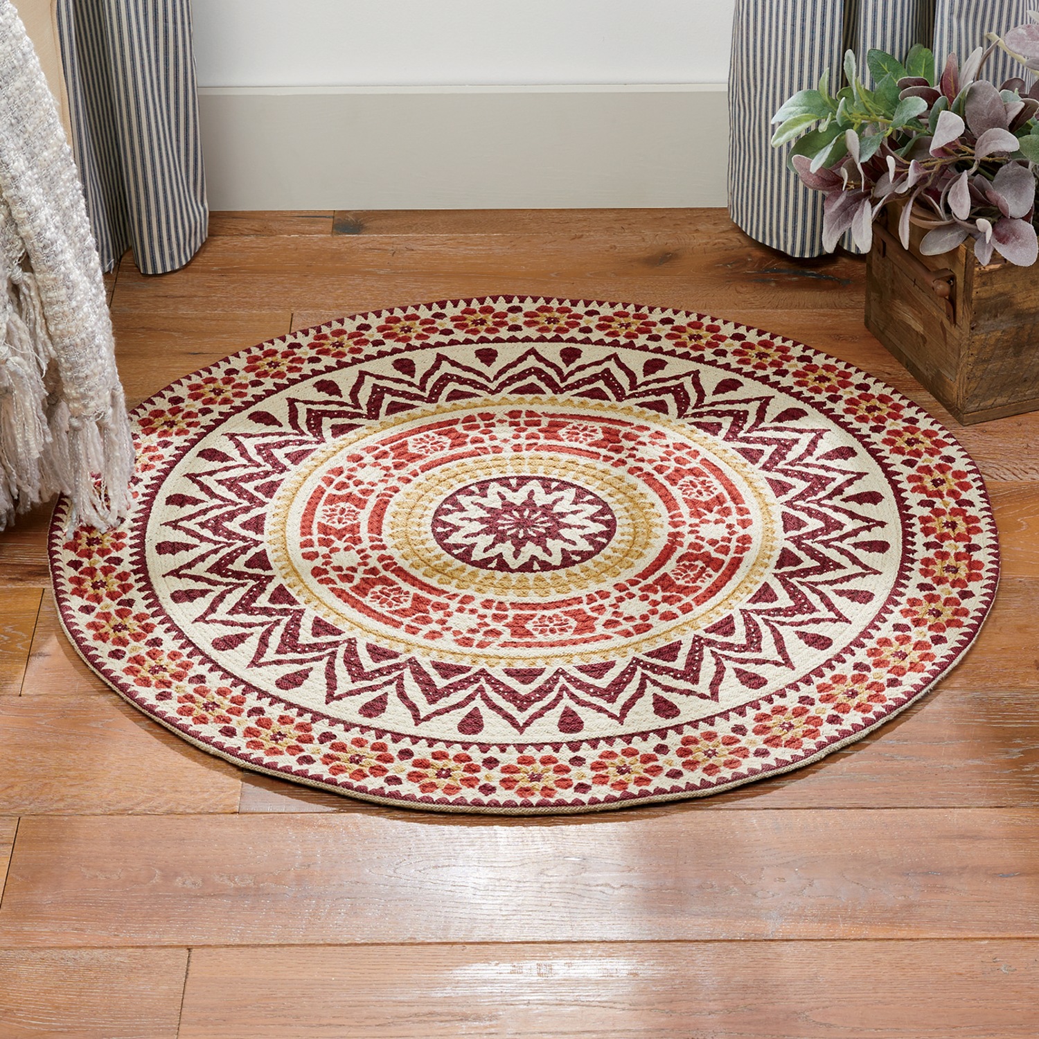 Mosaic Braided Round Rug 3' Midnight Velvet
