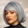 Lace-Front Amil Wig, White Gray Salt and Pepper, large