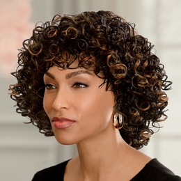 Denita Curly Wig, , large