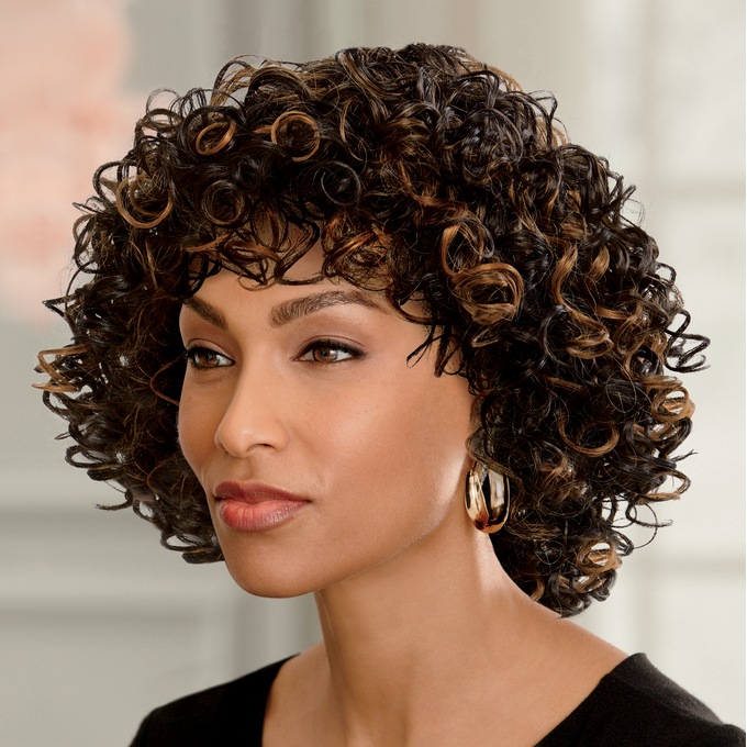 Denita Curly Wig, , large
