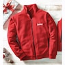 Personalized Men's Fleece Jacket with Front Zipper and Embroidered Name, , large