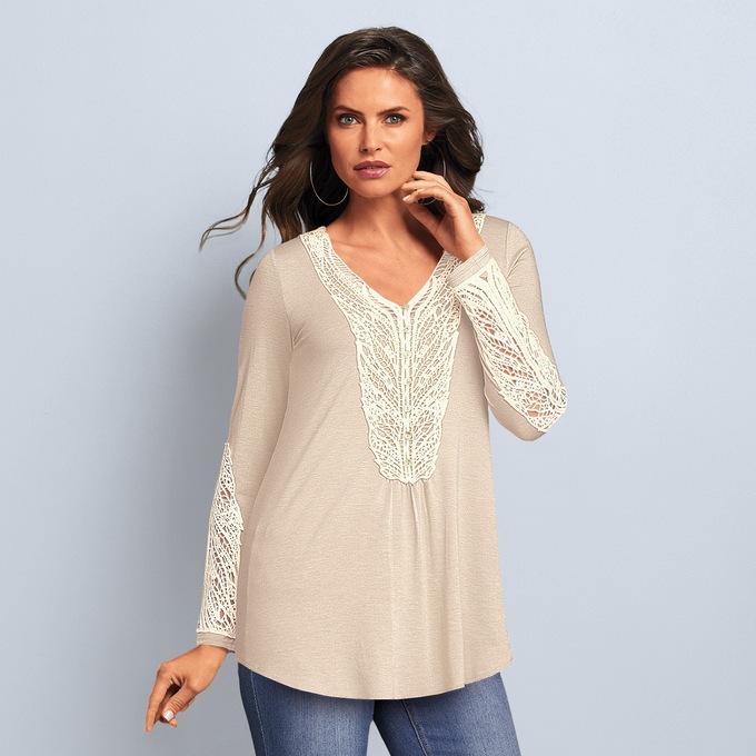 Crochet Trims Top, , large