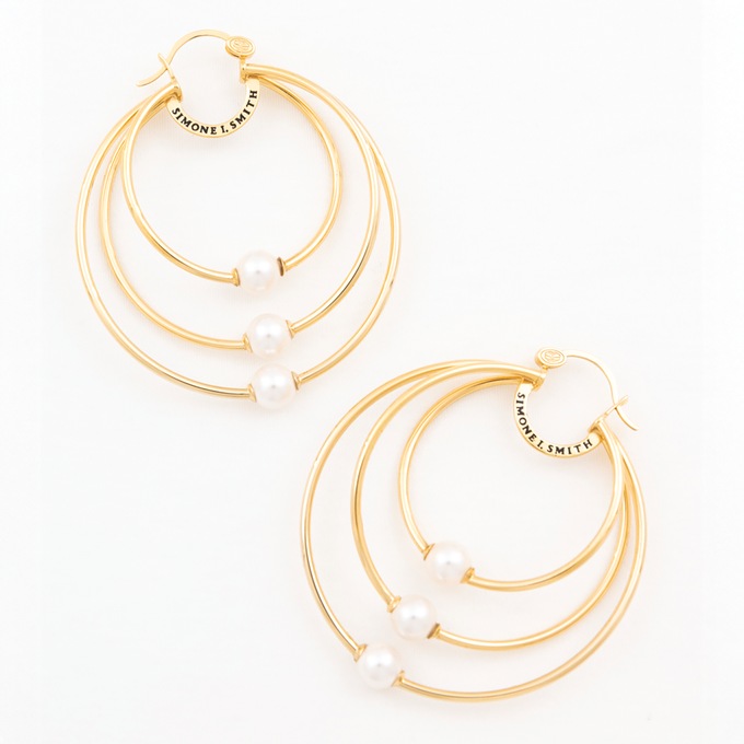 SIS Lady of Serenity Faux-Pearl Hoops - Oprah's Favorite Things, , large