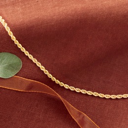Gold 2.7mm Rope Chain, , large