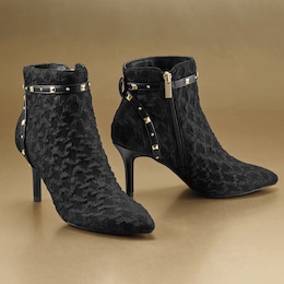 Studded Jacquard Dress Bootie, , large