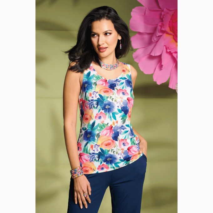 Melora 3-Piece Women's Pant Outfit with Cardigan and Tank, , large