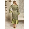 Allyshia Metallic Jacquard Midi Sheath Dress with removable Flower Brooch, , large
