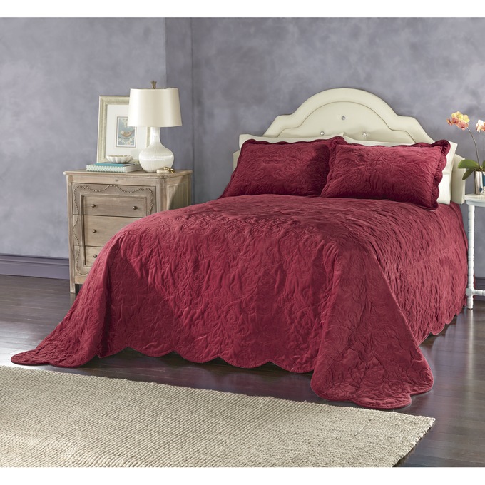 Versailles Velvet Quilted Bedspread Midnight Velvet