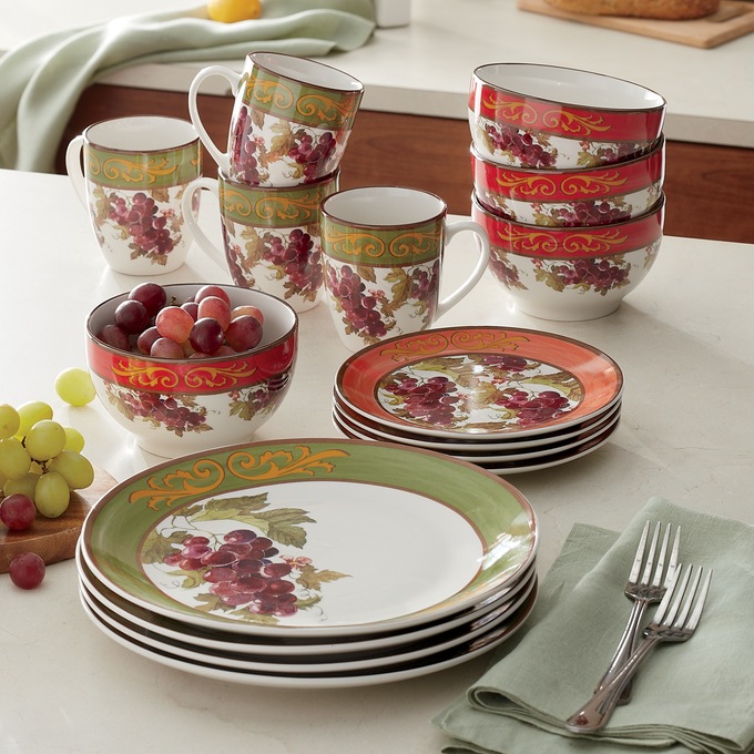 16-Piece Concord Grape Dinnerware Set, , large