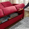 Super Plush Convertible Sofa Bed with Storage, Red, large
