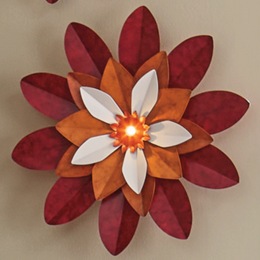 Vivian Metal LED Wall Flower, , large