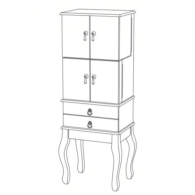 Camille Jewelry Armoire, , large