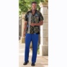 Jeff Printed Camp Shirt and Men&#39;s Basic Dress Pant, , large
