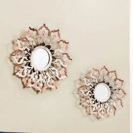Set of 2 3-D Metal Wall Flowers, , large