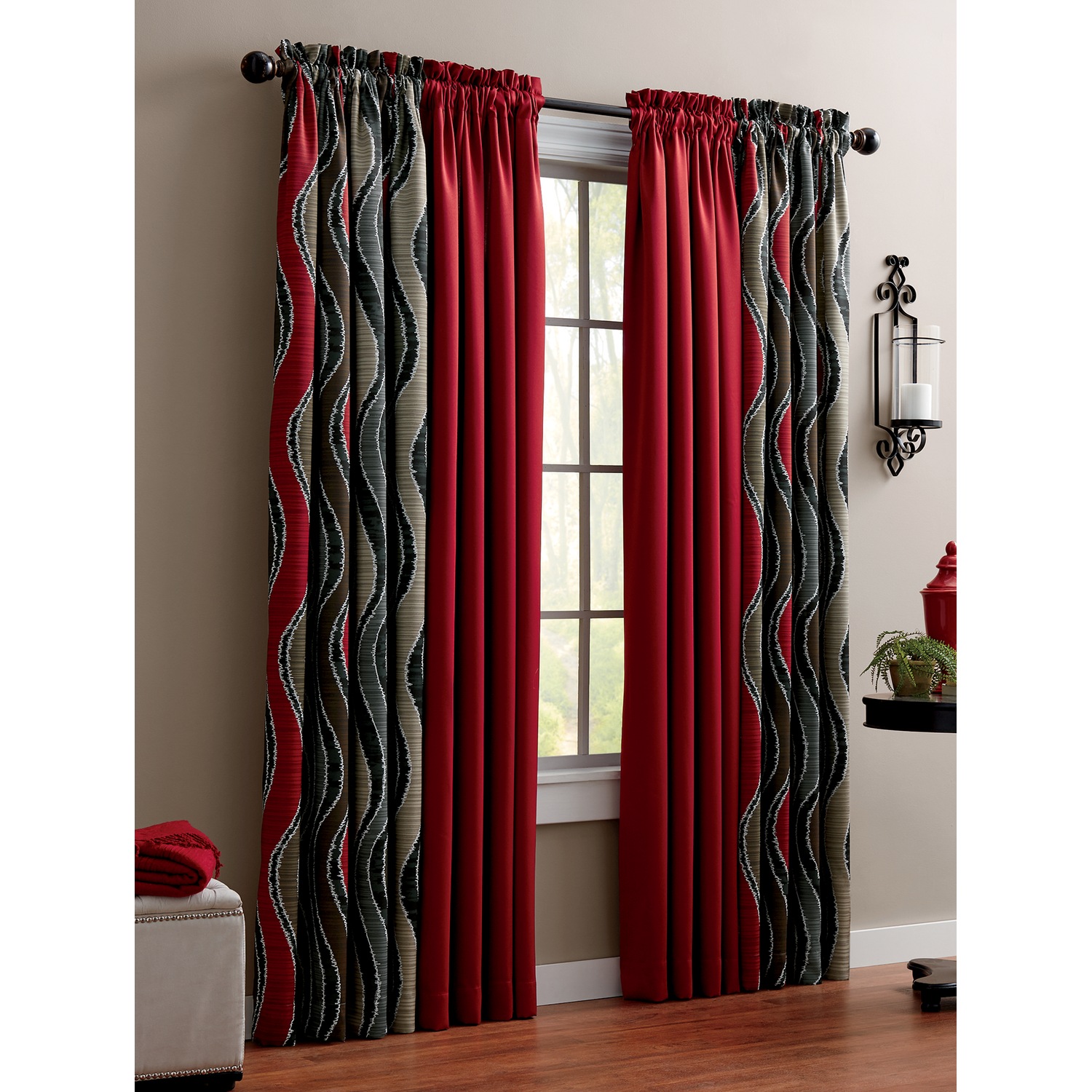 Wave Room-Darkening Panels | Midnight Velvet