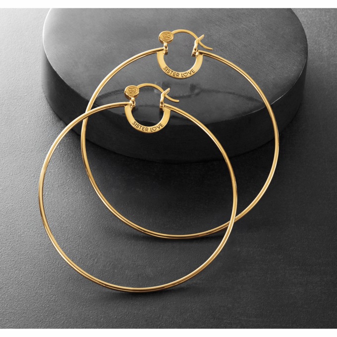 Sister Love Extra-Large Princess Hoops, , large