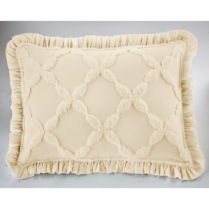 Angelica Ruffle Chenille Sham, , large