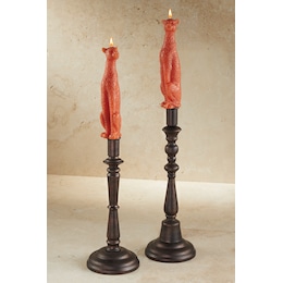 Set of 2 Leopard Taper Candles, , large