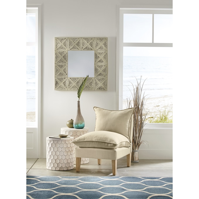 Set of 2 White Metal Tables, , large