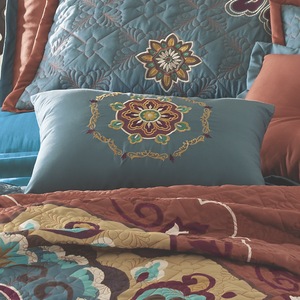 Rajine Embroidered Accent Pillow, , large