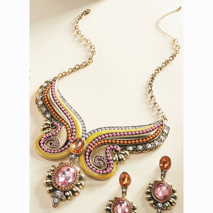 Crystal/Enamel Necklace, , large