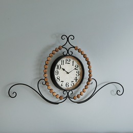 Beaded Scroll Wall Clock, , large