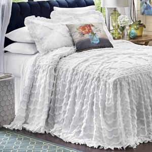 Angelica Ruffle Chenille Bedspread, , large