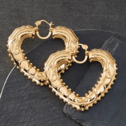 Sister Love Queen of Hearts Large Hoops, , large