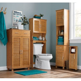 Bamboo-Finish Bath Furniture, , large