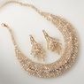 Crystal Layered Necklace & Earring Set, , large
