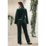 Velvet and Lace Women's Active Set, Green Black, large