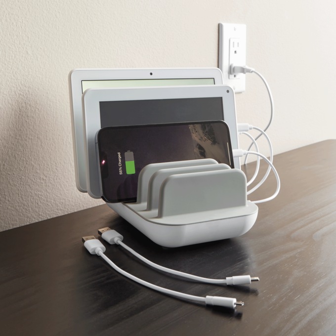 Emerson Charging Station with USB Cables, , large