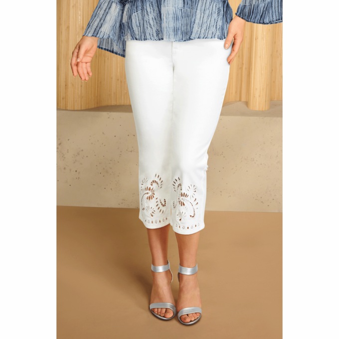 Emma Eyelet Capri, , large