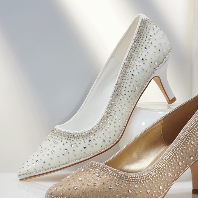 Sugared Rhinestone Pump, , large