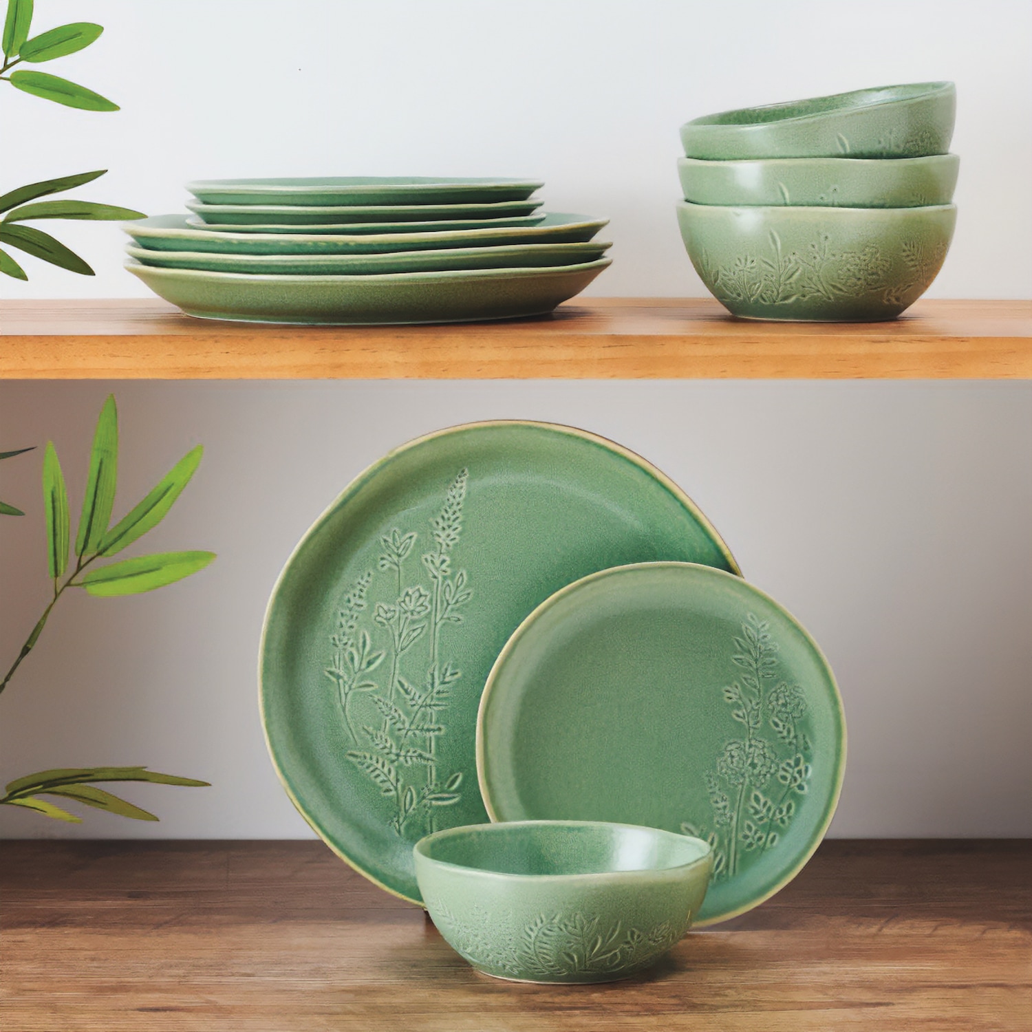 Pfaltzgraff Carrie 12Piece Dinnerware Set Midnight Velvet