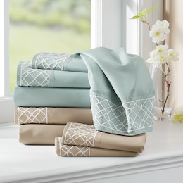 Metallic Thread Microfiber Sheet Set, , large