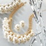 Faux-Pearl Link/Drop Necklace & Earring Set, , large