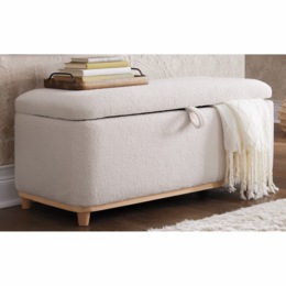 Boucl&eacute; Storage Bench, , large