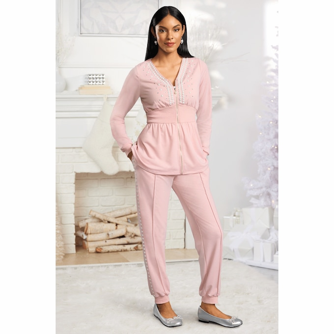 Tricia Pearl-Trim Active Set, , large